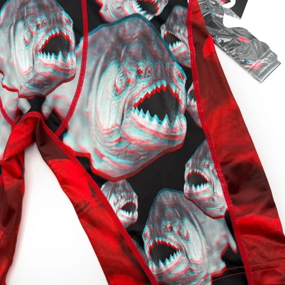 Ethika Piranha Nah Brah Boxer Briefs Mens Size Small Underwear 3D Glasses Fish